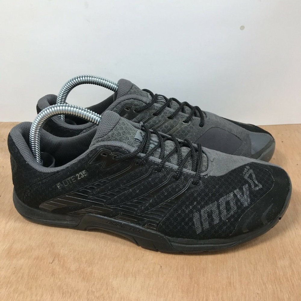 Inov-8 F-Lite 235 Barefoot Minimalist Running Black Gray Shoes Womens Size 9.5